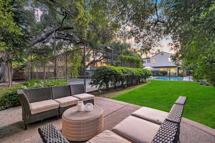 Backyard from fireplace.