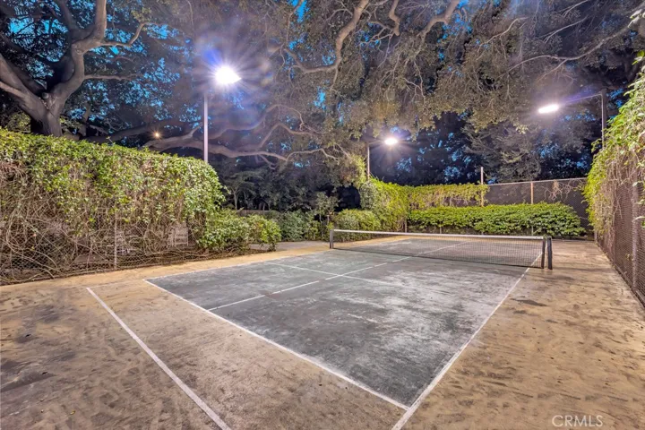 Sports court. Lined for paddle tennis.