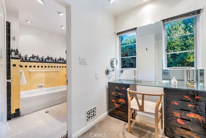Vanity and ensuite.