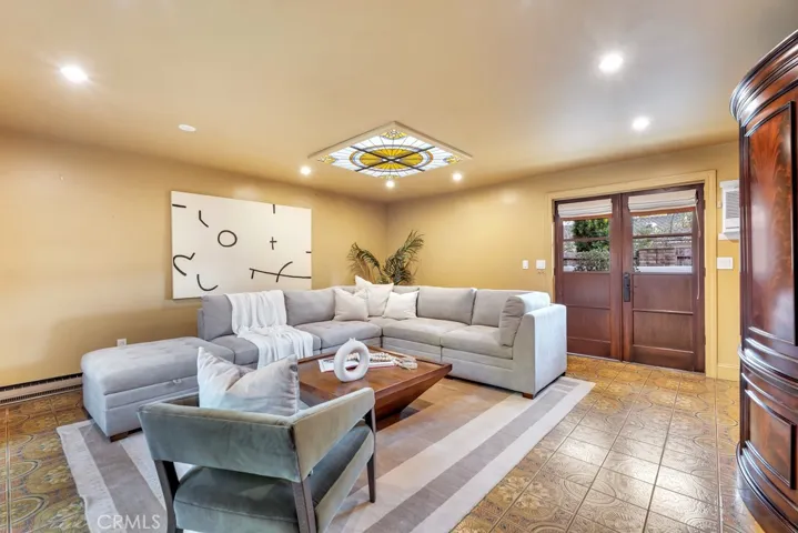 Family room from kitchen.