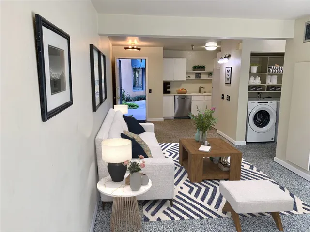 Virtually staged pic of the living room.