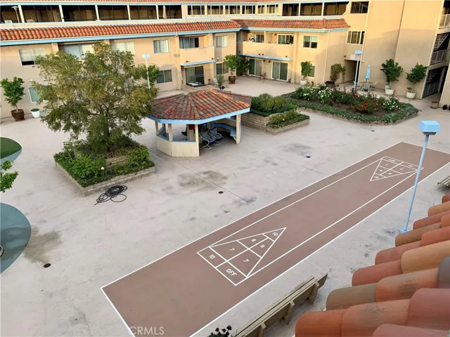 Shuffleboard view from huge HOA roof deck.