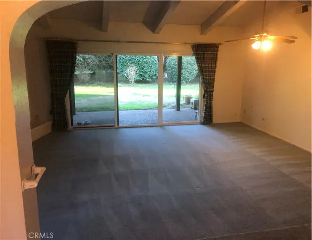 Living room and back patio