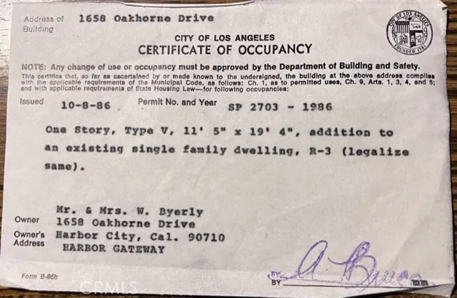 Permit for the expansion of the kitchen and dining area
