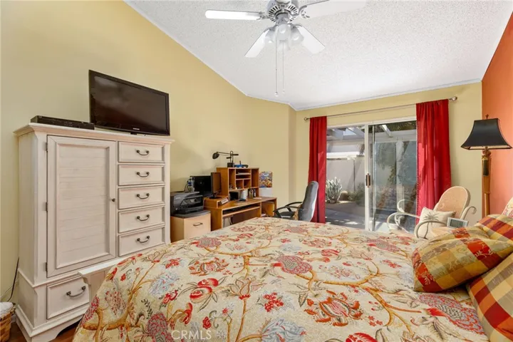 Master Bedroom looking toward backyard