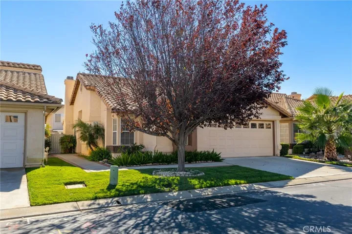 Front of Home Showing Side Entry and Lovely Tree & Landscaping