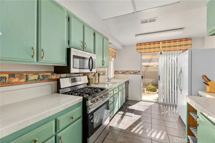Kitchen with Slider to patio