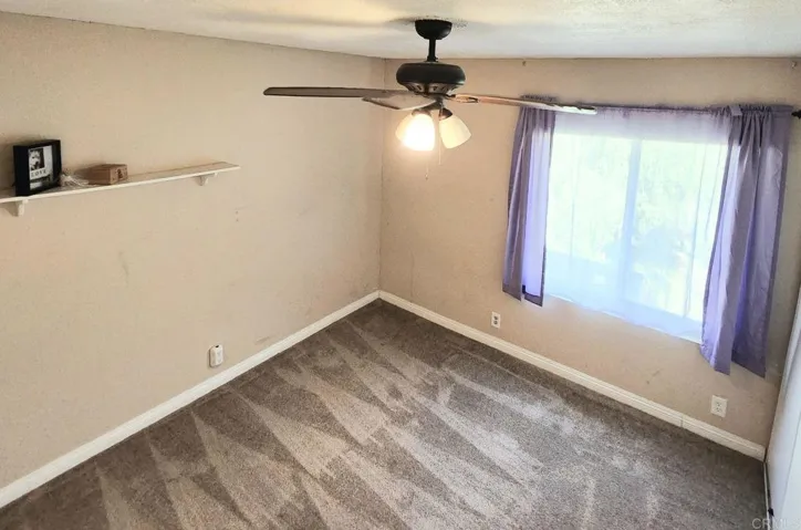 Fresh new carpet in bedroom.