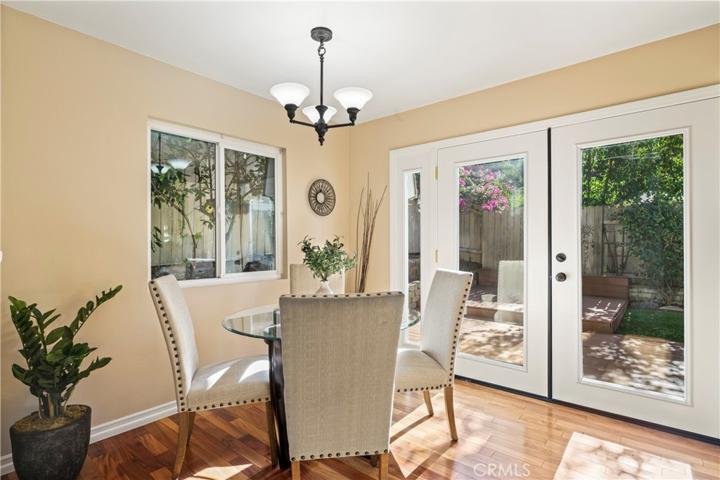 Eating area off of the kitchen