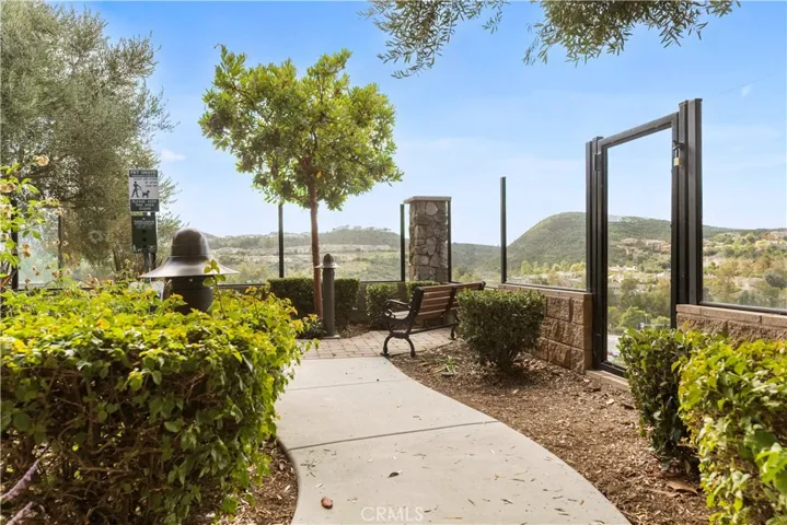 There are scenic views and walking areas within this community