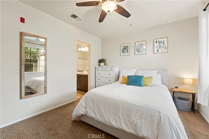 The primary bedroom can accomodate a king sized bedroom well and also has an ensuite bathroom.
