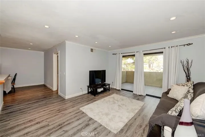 Spacious Living Room with Recessed Lighting.