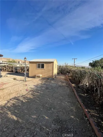 Shed in backyard