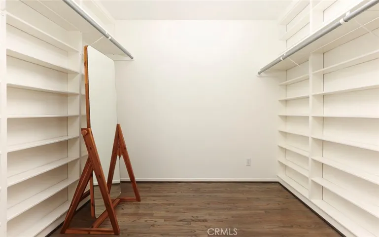 walk-in closet in primary bedroom.