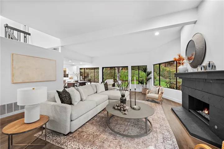 Open Concept with Stunning Gas Fireplace