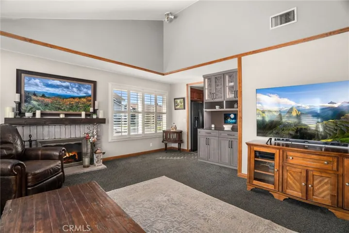 Bar area in the living room.