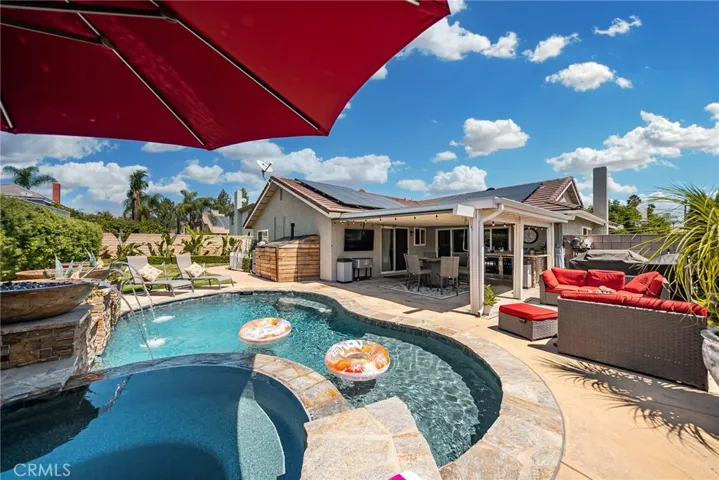 View of the home from the pool area.