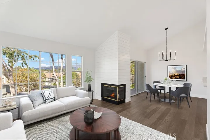 Virtually staged living room