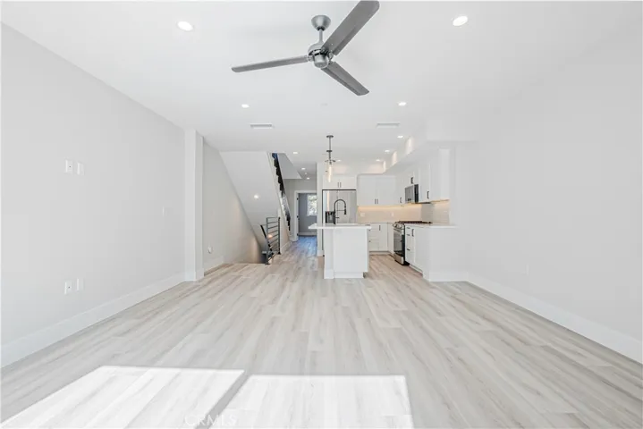 View of main living space from balcony.