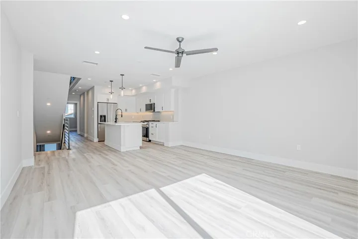 View of kitchen from balcony.