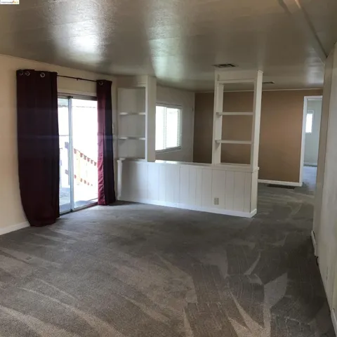 View from front of unit. Sliding glass door on left.