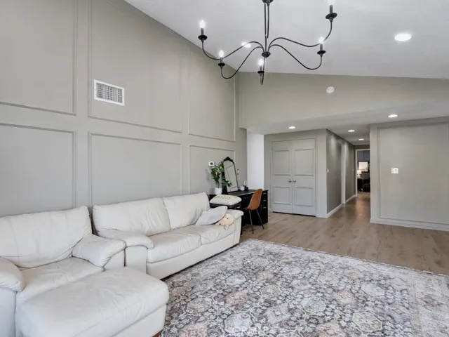 Living Room with Cathedral Ceiling.