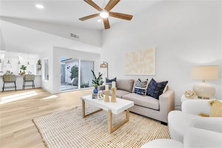 Open concept promotes bright airy feeling throughout living space