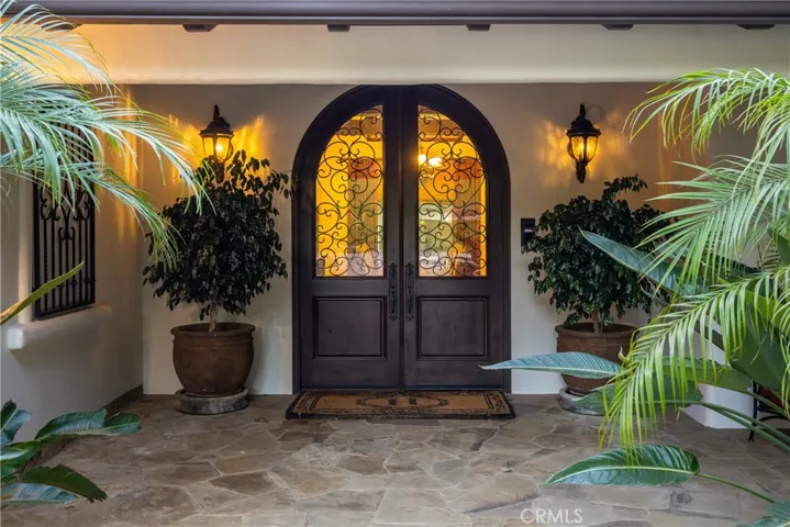 Custom double front entry doors.