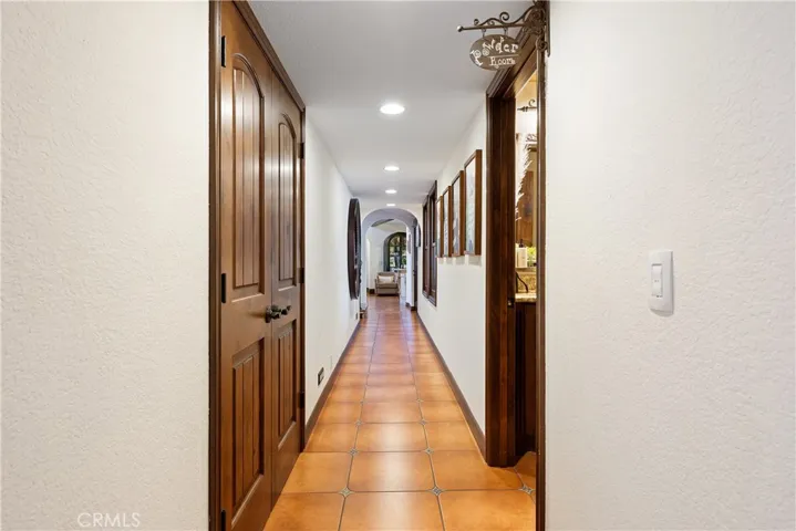 Hallway leading to the remodeled kitchen.