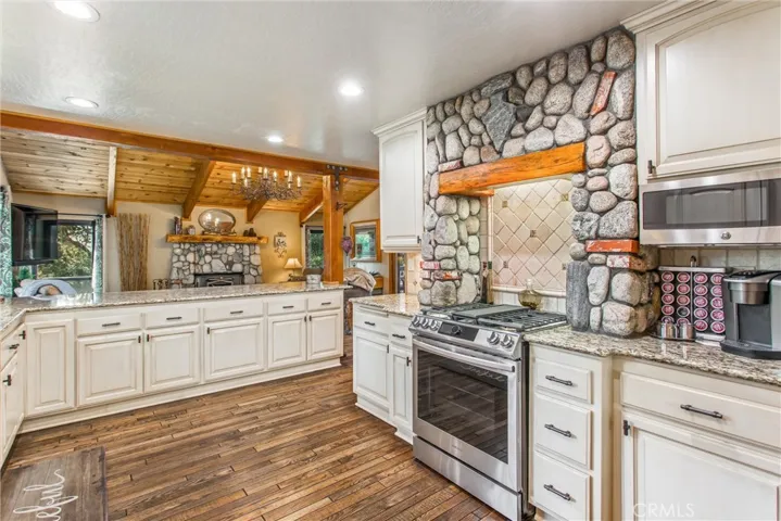 Dining room is behind and family room ahead.