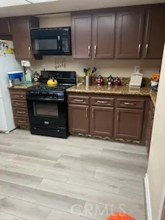 Kitchen with granite countertops