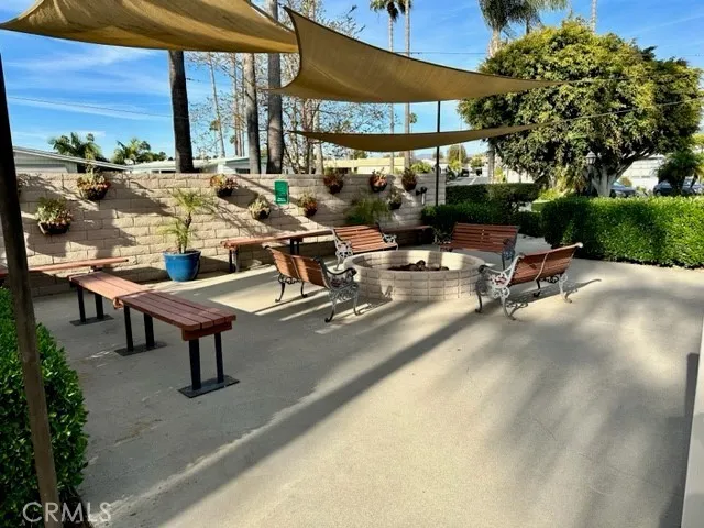 Outside fire pit at clubhouse