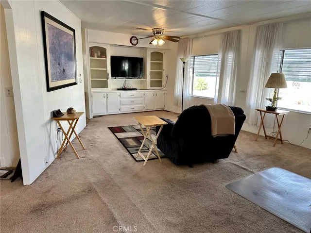 Open, bright living room
