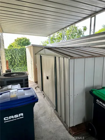Storage sheds are in great shape & at the front of the covered parking for privacy