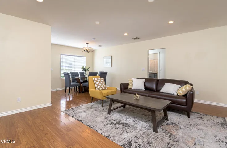 Living room with laminate floor