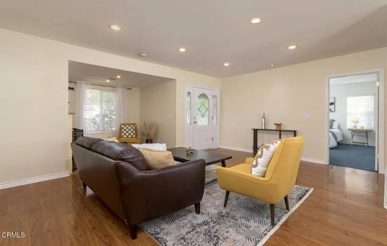 Living room w/door to mstr bdrm