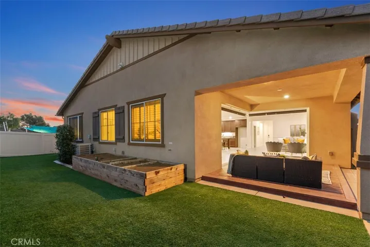 View from backyard with Accordion doors opened