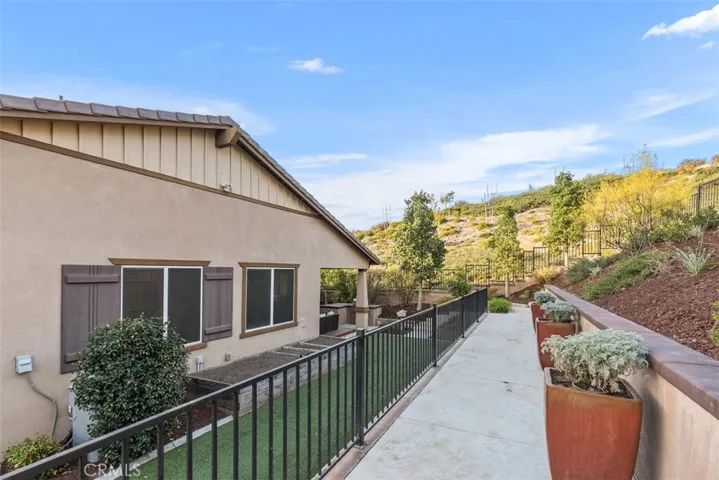 Backyard upper deck area