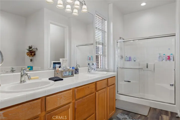 Primary Full Bathroom with double sinks