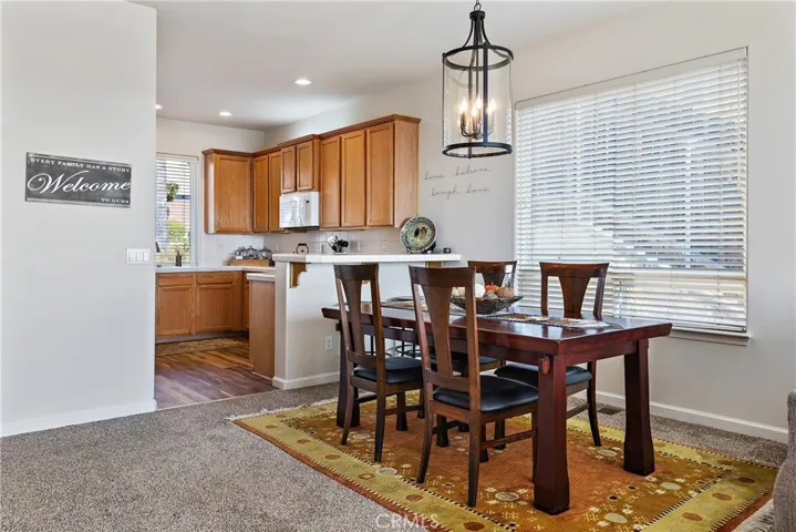 Dining room towards kitchen