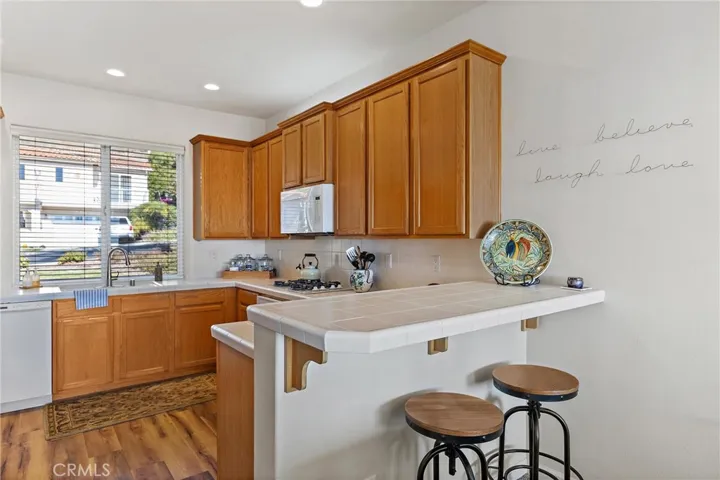 Kitchen bar looking towards front window