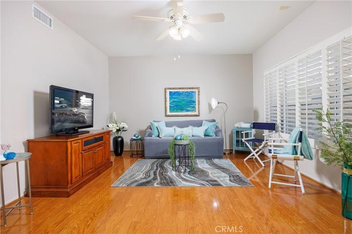 Speakers complete this room making it the perfect place to binge watch your favorite show