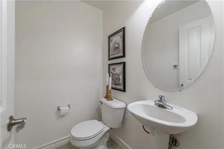 Powder room on the ground level