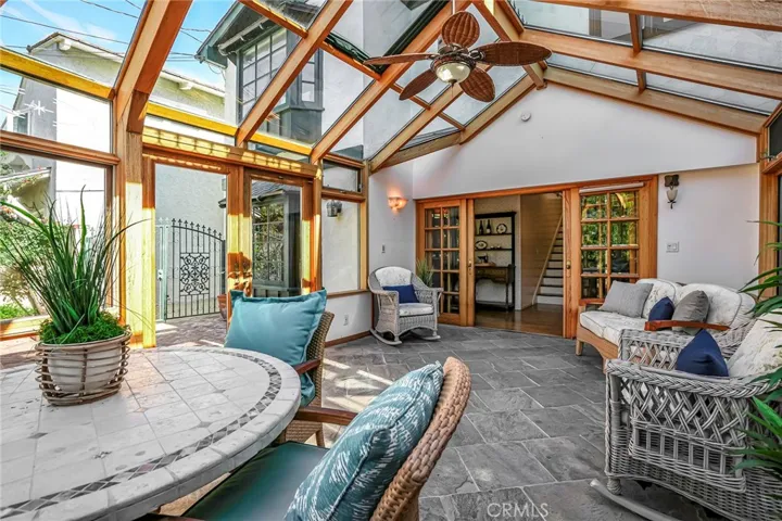 Solarium makes a great entertainment area or play room.