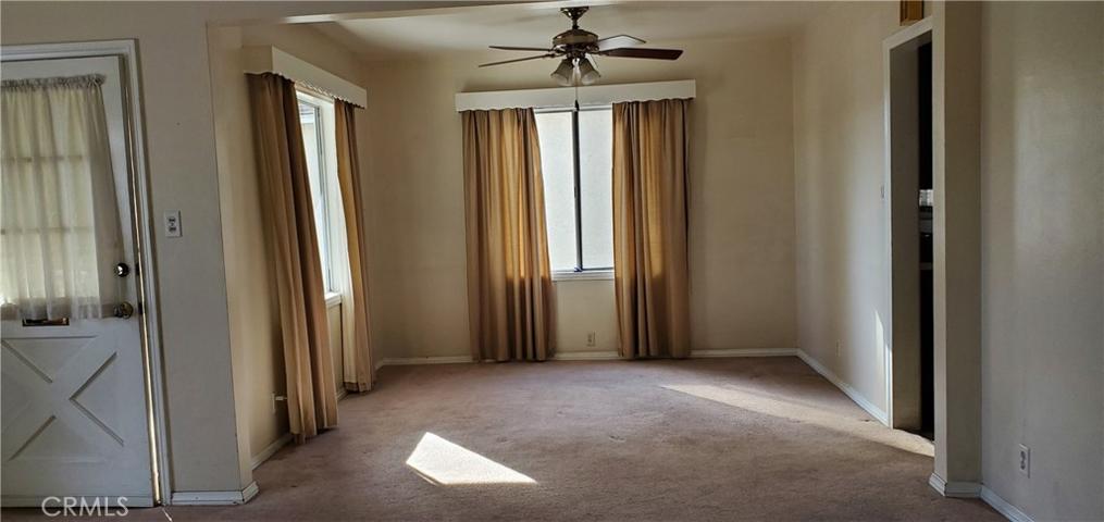 View from the living room to the dining room