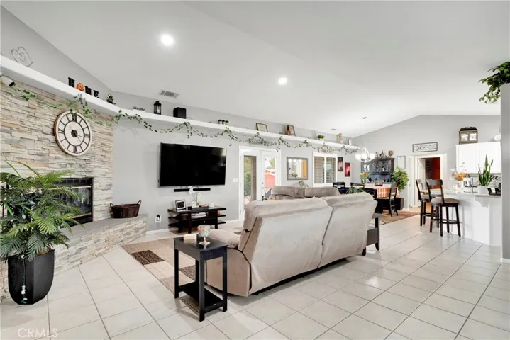 Tile flooring through the main area, hallways and kitchen.