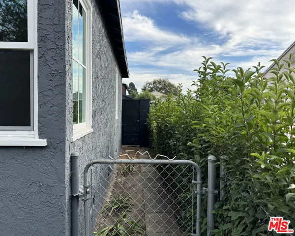 Gated side of house