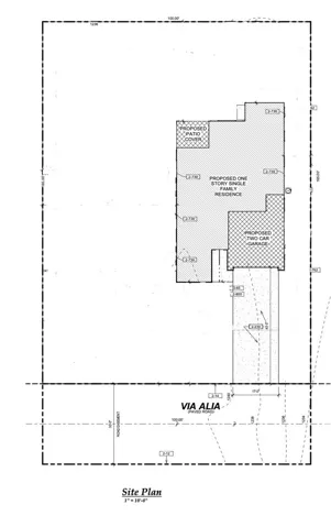 Footprint of home shows positioning of property.