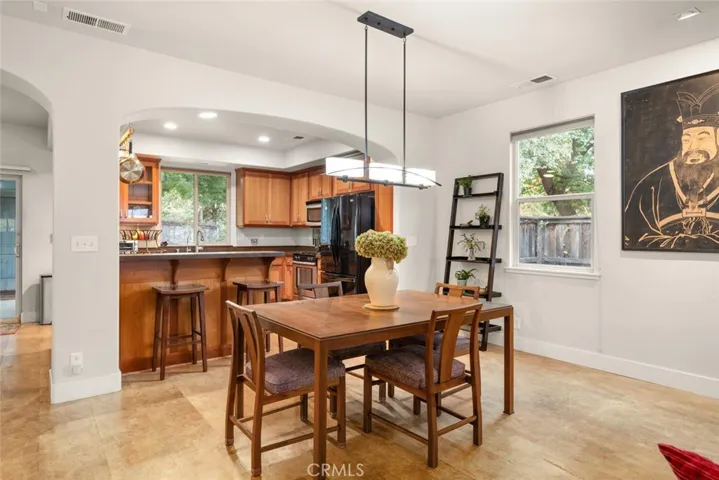 Dining Room with custom light