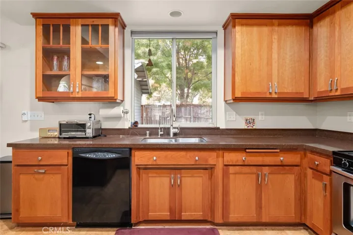 Kitchen window to the backyard